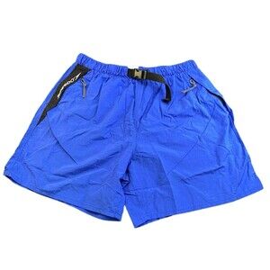 Speedo Swim Trunks Mens XL Blue Excellent Belted Nylon Mesh Lined Pockets